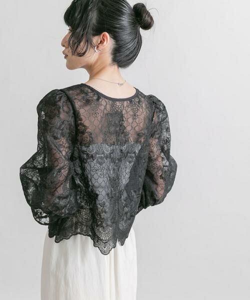 KBF / ケービーエフ シャツ・ブラウス | オーガンジー刺繍クロップドブラウス | 詳細25