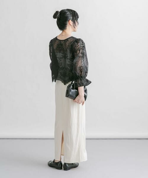 KBF / ケービーエフ シャツ・ブラウス | オーガンジー刺繍クロップドブラウス | 詳細26