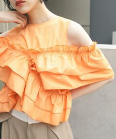 KBF / ケービーエフ シャツ・ブラウス | マルチWAYクロスフリルブラウス