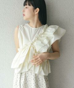 KBF / ケービーエフ シャツ・ブラウス | マルチWAYクロスフリルブラウス