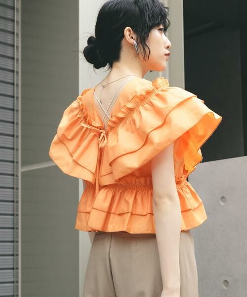 KBF / ケービーエフ シャツ・ブラウス | マルチWAYクロスフリルブラウス | 詳細1