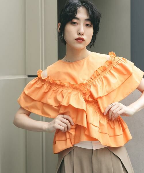 KBF / ケービーエフ シャツ・ブラウス | マルチWAYクロスフリルブラウス | 詳細2