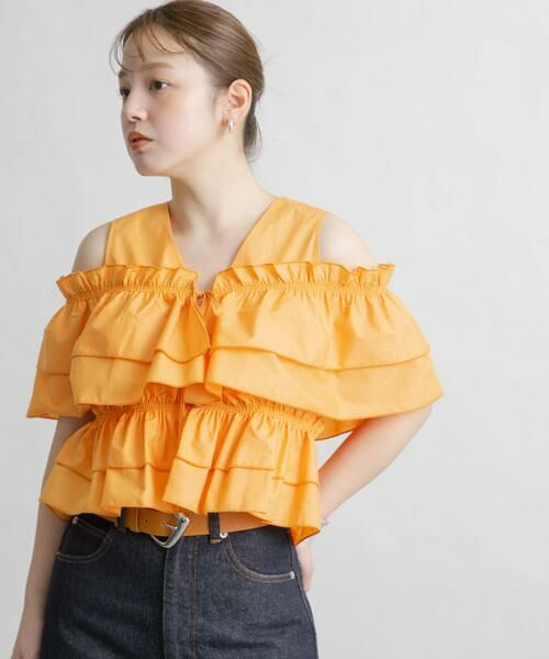 KBF / ケービーエフ シャツ・ブラウス | マルチWAYクロスフリルブラウス | 詳細5