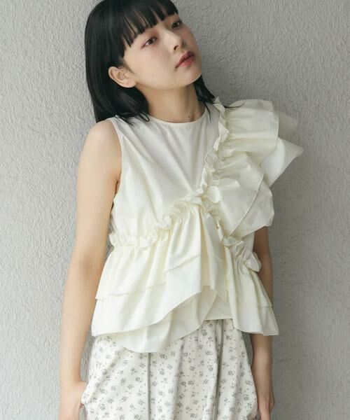 KBF / ケービーエフ シャツ・ブラウス | マルチWAYクロスフリルブラウス | 詳細14