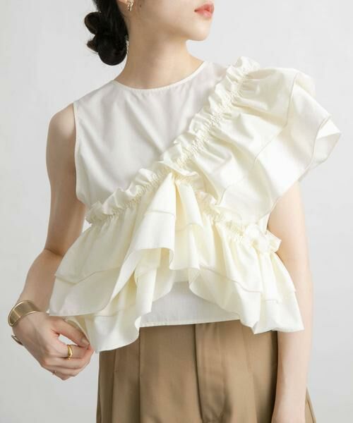 KBF / ケービーエフ シャツ・ブラウス | マルチWAYクロスフリルブラウス | 詳細16