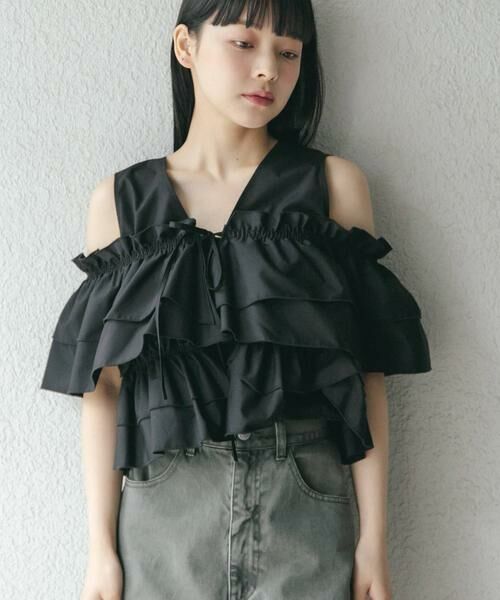 KBF / ケービーエフ シャツ・ブラウス | マルチWAYクロスフリルブラウス | 詳細22