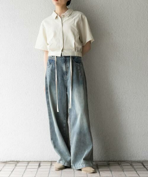 KBF / ケービーエフ シャツ・ブラウス | コンパクトストライプシャツ | 詳細13