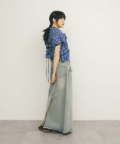 KBF / ケービーエフ シャツ・ブラウス | ドロストシアーチェックブラウス | 詳細7