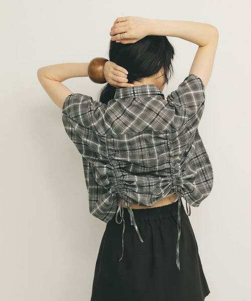 KBF / ケービーエフ シャツ・ブラウス | ドロストシアーチェックブラウス | 詳細17