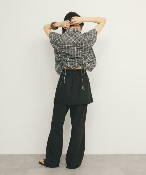KBF / ケービーエフ シャツ・ブラウス | ドロストシアーチェックブラウス | 詳細19