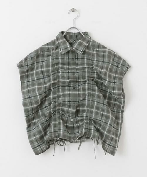KBF / ケービーエフ シャツ・ブラウス | ドロストシアーチェックブラウス | 詳細21