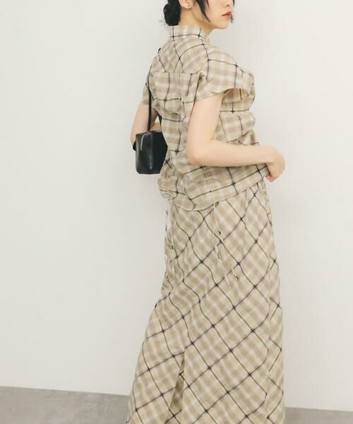 KBF / ケービーエフ シャツ・ブラウス | ドロストシアーチェックブラウス | 詳細29