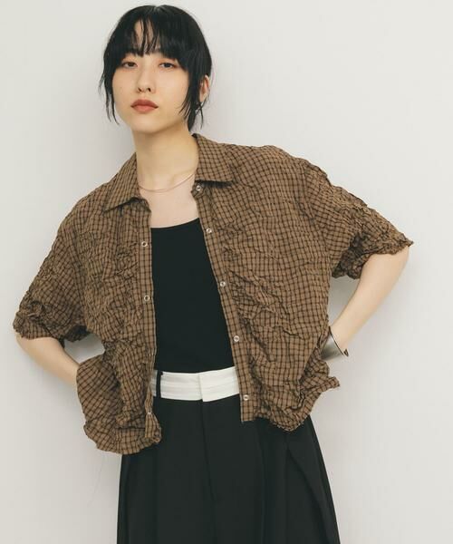 KBF / ケービーエフ シャツ・ブラウス | ワッシャーチェックシャツ | 詳細2