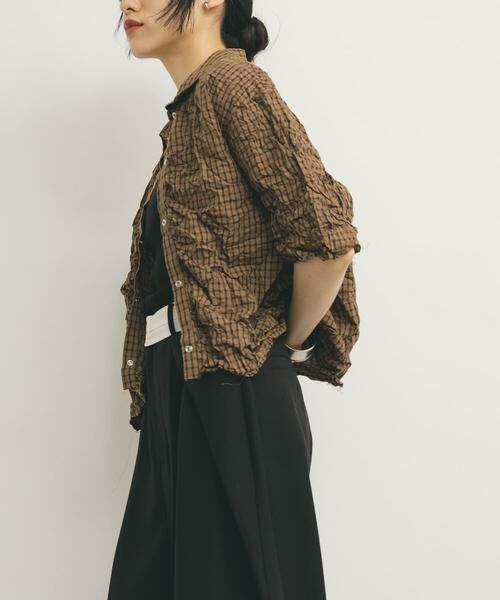 KBF / ケービーエフ シャツ・ブラウス | ワッシャーチェックシャツ | 詳細3