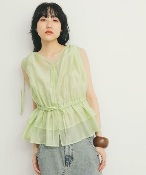 KBF / ケービーエフ シャツ・ブラウス | ドロストシアートップス | 詳細1