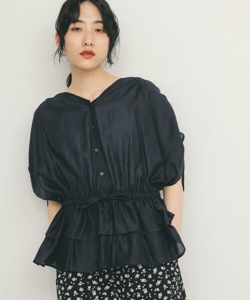 KBF / ケービーエフ シャツ・ブラウス | ドロストシアートップス | 詳細11