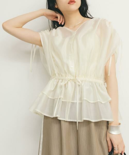 KBF / ケービーエフ シャツ・ブラウス | ドロストシアートップス | 詳細24