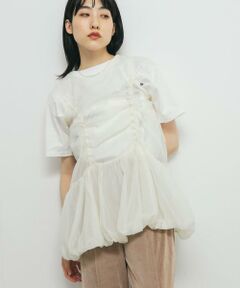 KBF / ケービーエフ チュニック | ドロストバルーンスリーブレストップス