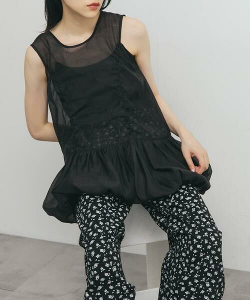 KBF / ケービーエフ チュニック | ドロストバルーンスリーブレストップス | 詳細12