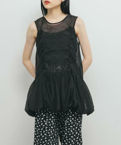 KBF / ケービーエフ チュニック | ドロストバルーンスリーブレストップス | 詳細14