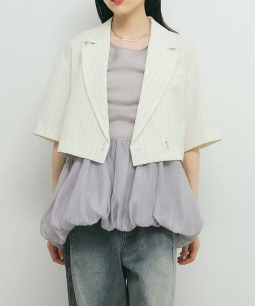 KBF / ケービーエフ チュニック | ドロストバルーンスリーブレストップス | 詳細23