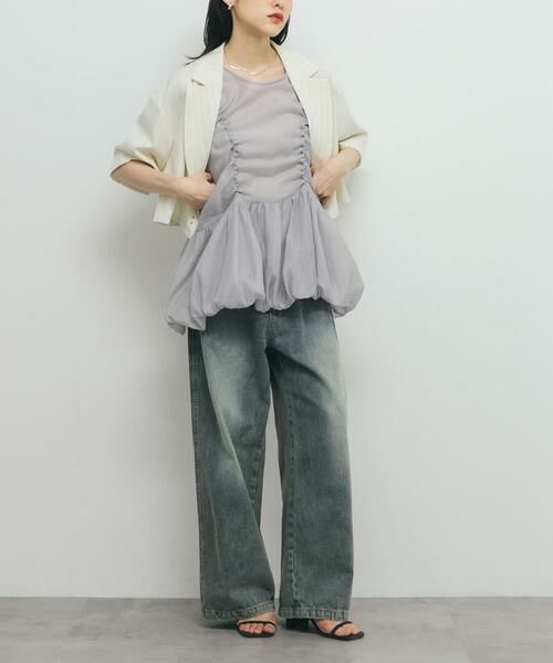 KBF / ケービーエフ チュニック | ドロストバルーンスリーブレストップス | 詳細27