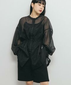 KBF / ケービーエフ シャツ・ブラウス | シアードロストカラーレスシャツ