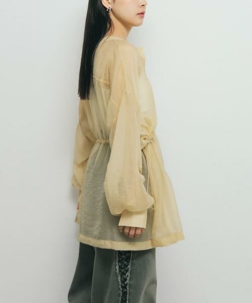 KBF / ケービーエフ シャツ・ブラウス | シアードロストカラーレスシャツ | 詳細4