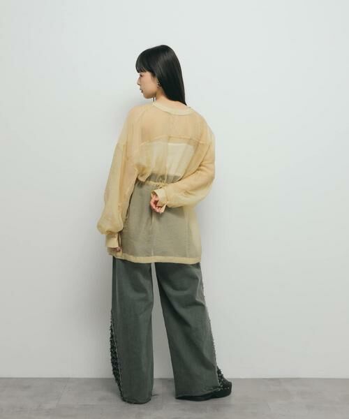 KBF / ケービーエフ シャツ・ブラウス | シアードロストカラーレスシャツ | 詳細7