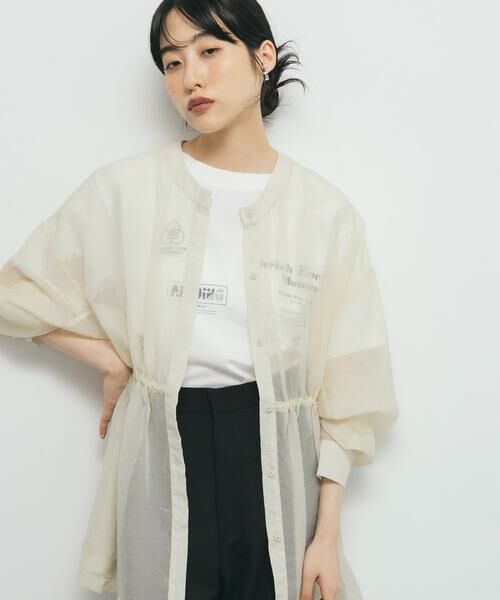 KBF / ケービーエフ シャツ・ブラウス | シアードロストカラーレスシャツ | 詳細15