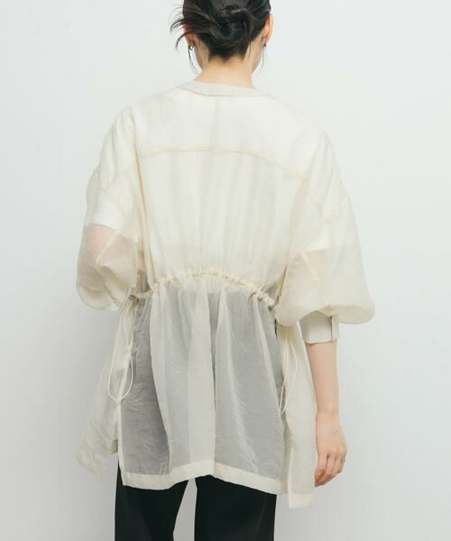 KBF / ケービーエフ シャツ・ブラウス | シアードロストカラーレスシャツ | 詳細17