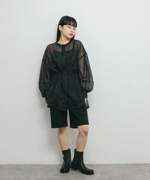 KBF / ケービーエフ シャツ・ブラウス | シアードロストカラーレスシャツ | 詳細26