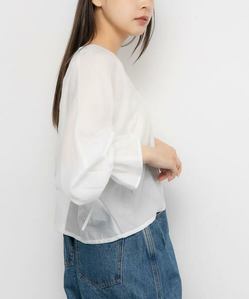 KBF / ケービーエフ シャツ・ブラウス | ピンタックギャザーブラウス | 詳細1