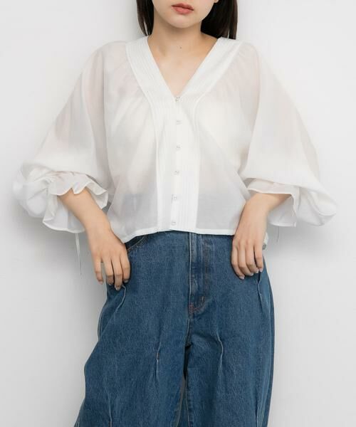 KBF / ケービーエフ シャツ・ブラウス | ピンタックギャザーブラウス | 詳細2