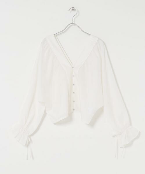 KBF / ケービーエフ シャツ・ブラウス | ピンタックギャザーブラウス | 詳細7