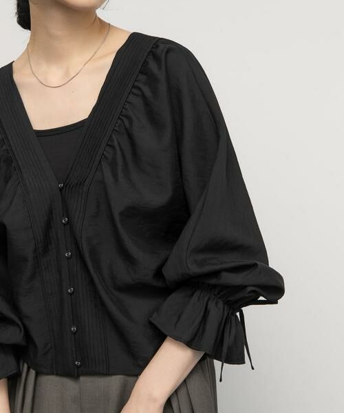 KBF / ケービーエフ シャツ・ブラウス | ピンタックギャザーブラウス | 詳細10