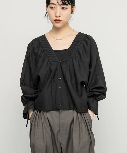 KBF / ケービーエフ シャツ・ブラウス | ピンタックギャザーブラウス | 詳細12