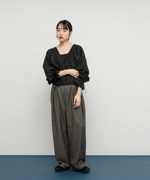 KBF / ケービーエフ シャツ・ブラウス | ピンタックギャザーブラウス | 詳細13