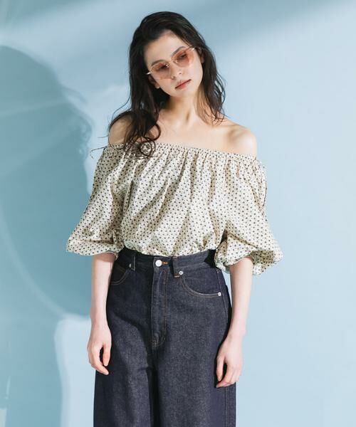 KBF / ケービーエフ シャツ・ブラウス | 2WAYフラワープリントブラウス | 詳細27