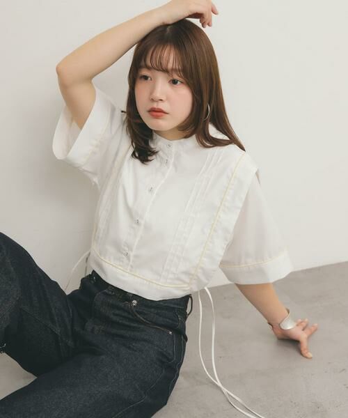 KBF / ケービーエフ シャツ・ブラウス | パイピングレイヤードシャツ | 詳細6