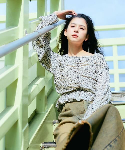 KBF / ケービーエフ シャツ・ブラウス | フラワープリントビスチェブラウス | 詳細3