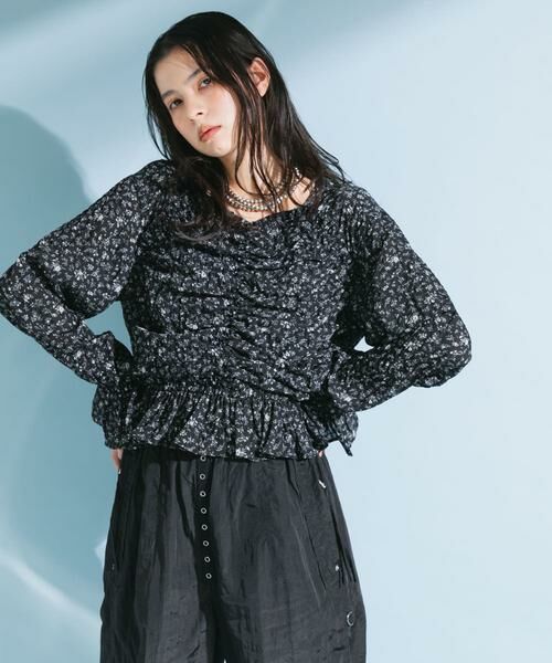 KBF / ケービーエフ シャツ・ブラウス | フラワープリントビスチェブラウス | 詳細18