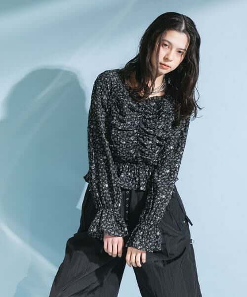 KBF / ケービーエフ シャツ・ブラウス | フラワープリントビスチェブラウス | 詳細19