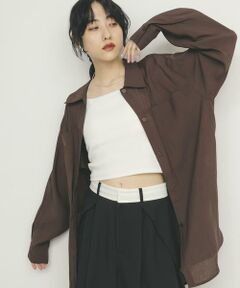 KBF / ケービーエフ シャツ・ブラウス | シアーロングシャツ