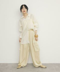 KBF / ケービーエフ シャツ・ブラウス | シアーロングシャツ