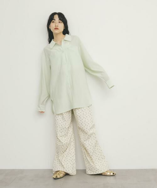 KBF / ケービーエフ シャツ・ブラウス | シアーロングシャツ | 詳細4