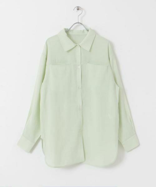 KBF / ケービーエフ シャツ・ブラウス | シアーロングシャツ | 詳細7