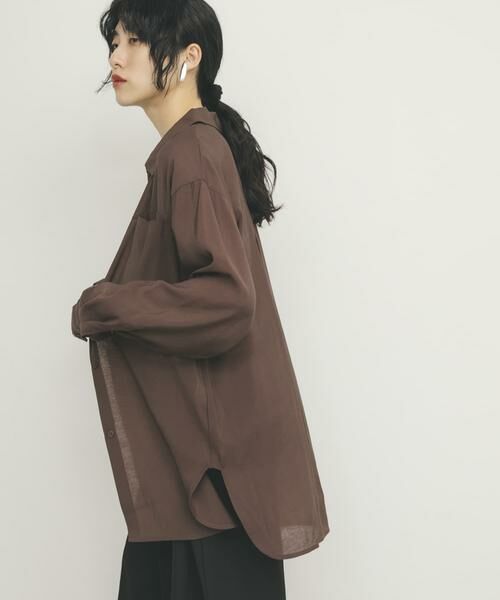 KBF / ケービーエフ シャツ・ブラウス | シアーロングシャツ | 詳細9