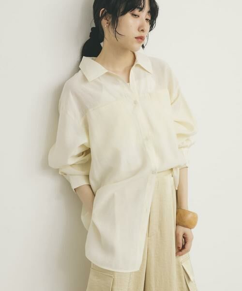 KBF / ケービーエフ シャツ・ブラウス | シアーロングシャツ | 詳細23