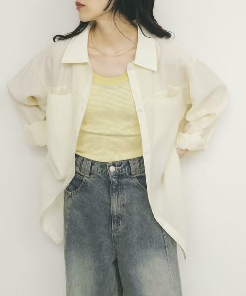 KBF / ケービーエフ シャツ・ブラウス | シアーロングシャツ | 詳細26